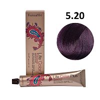 Крем-краска для волос Farmavita Life Color Plus 5.20 светло-каштановый ирис, 100 мл