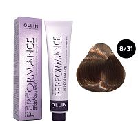 Крем-краска для волос OLLIN Performance 8/31 светло-русый золотисто-пепельный, 60 мл